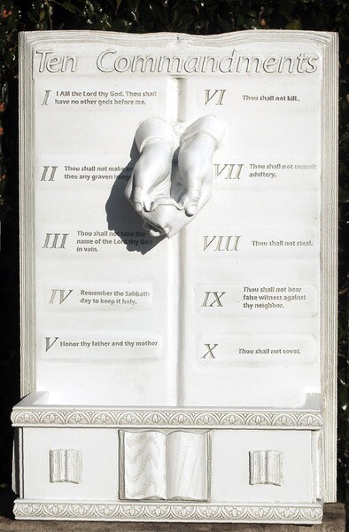 Ten Commandments Garden Wall Fountain Hanging
